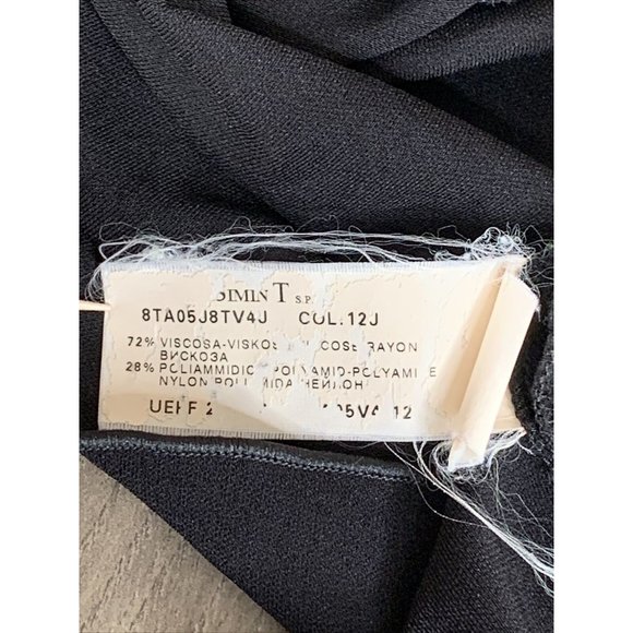 Giorgio Armani Dress Womans 6 Black Sleeveless One Side Waist Gather Swing Hem - Picture 11 of 11